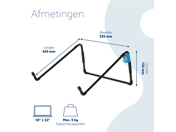 Een Laptopstandaard R-Go Travel Zwart koop je bij Holster Kantoortotaal