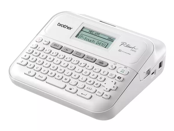 Een Labelprinter Brother P-touch TZe PT-D410 desktop qwerty 18mm wit in koffer koop je bij All Office Kuipers BV