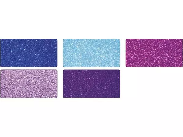 Een Glitterkarton Folia 50x70cm 300gr 5 vel ice assorti koop je bij De Rijk Kantoorshop