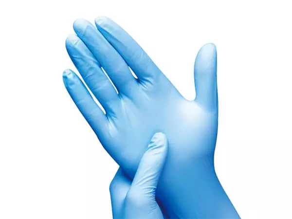 Een Handschoen Hynex XL nitril 100st blauw koop je bij All Office Kuipers BV