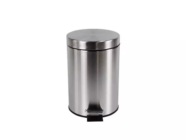 Een Poubelle à pédale BRASQ 3L Inox koop je bij QuickOffice BV