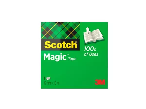 Een Plakband Scotch Magic 810 19mmx10m onzichtbaar koop je bij De Rijk Kantoorshop