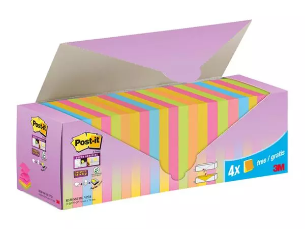 Een Memoblok 3M Post-it Z-Note R330 SS 76x76mm assorti koop je bij Egner kantoorspecialisten