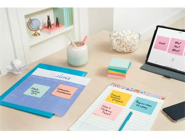 Een Memoblok 3M Post-it 654 76x76mm Beachside Colour koop je bij Friese Schrijfkamer