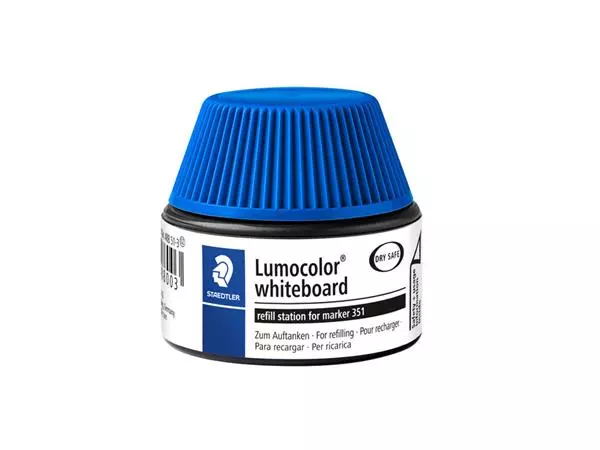 Een Viltstiftvulling Staedtler Lumocolor whiteboard 20ml blauw koop je bij Schellen Boek- en Kantoorboekhandel