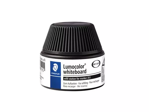 Viltstiftvulling Staedtler Lumocolor whiteboard 30ml zwart