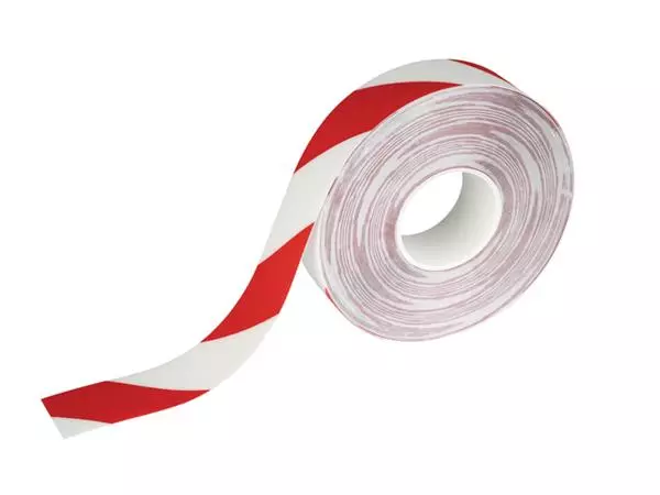 Een Vloermarkeringstape DURALINE 50mmx30m rood-wit koop je bij Romijn Office Supply