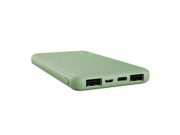 Een Powerbank Trust Primo 10.000 mAh eco groen koop je bij van Kerkvoorde & Hollander B.V.