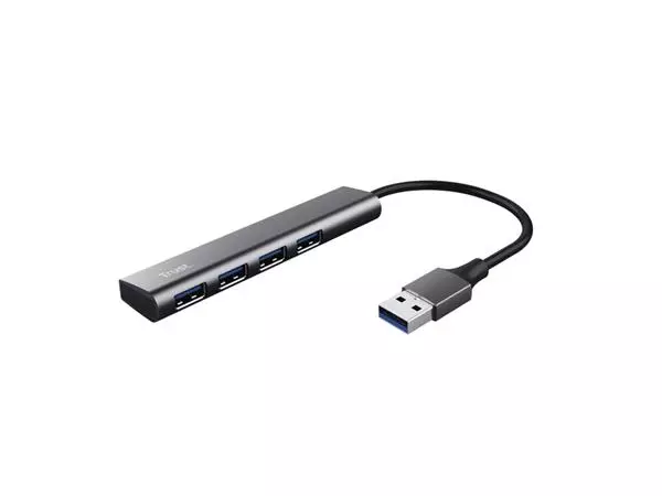 Een Hub Trust Halyx 4-port USB-A koop je bij All Office Kuipers BV