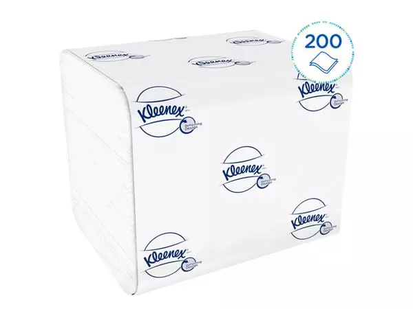 Een Toiletpapier Kleenex gevouwen tissues 2 laags 36x200stuks wit 8408 koop je bij Kantorice office & business supplies