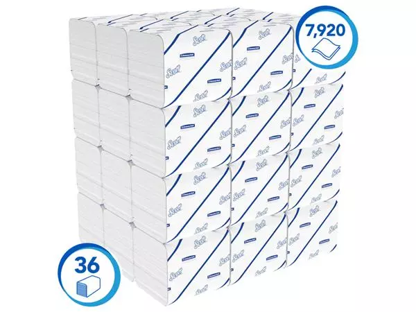 Een Toiletpapier Scott 8509 Control vouwen 2-laags wit koop je bij "De Waal" Kantoor Efficiency