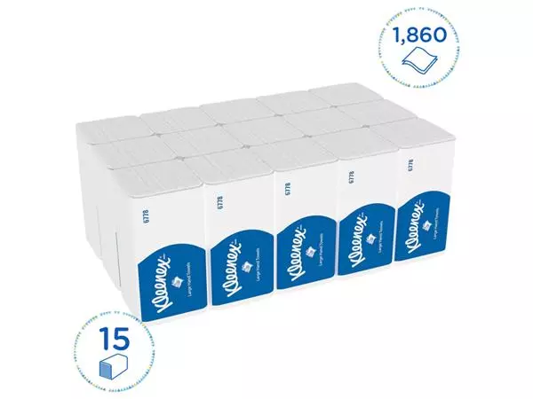 Een Handdoek Kleenex 6778 i-v 2-lgs 21.5x31.8cm wit koop je bij All Office Kuipers BV