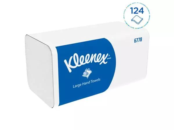 Een Handdoek Kleenex i-vouw 2-laags 21.5x31.8cm 15x124stuks wit 6778 koop je bij Kantorice office & business supplies