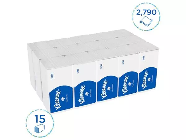 Een Handdoek Kleenex i-vouw 2-laags 21x21.5cm 15x186stuks wit 6789 koop je bij Kantorice office & business supplies