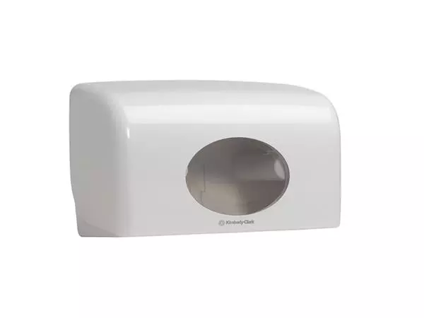 Een Toiletpapierdispenser Aquarius duo voor kleine rollen wit 6992 koop je bij Deska Alles voor Kantoor