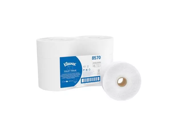 Een Toiletpapier Kleenex jumbo 2-laags 200m wit 8570 koop je bij WinkelVolWinkels