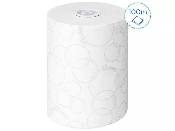 Een Handdoekrol Kleenex Ultra Slimroll 2-laags 100m wit 6781 koop je bij De Joma BV