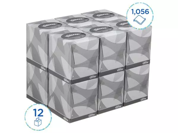 Een Facial tissues Kleenex 8834 2-laags kubus wit koop je bij Egner kantoorspecialisten