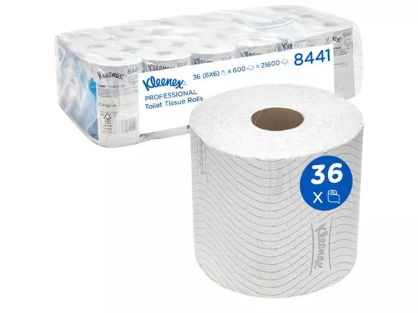 Een Toiletpapier Kleenex 2-laags 600vel wit 8441 koop je bij All Office Kuipers BV