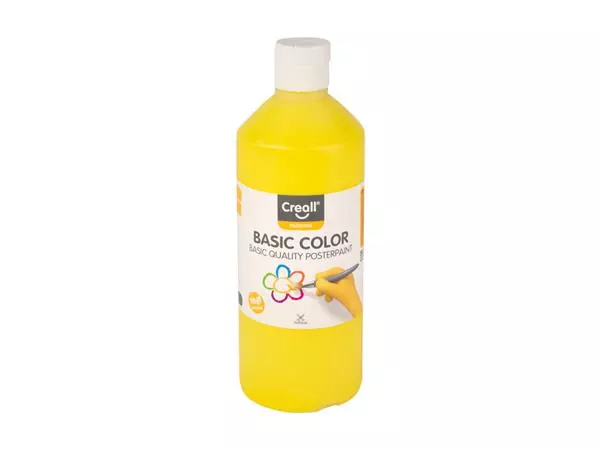 Plakkaatverf Creall basic geel 500ml