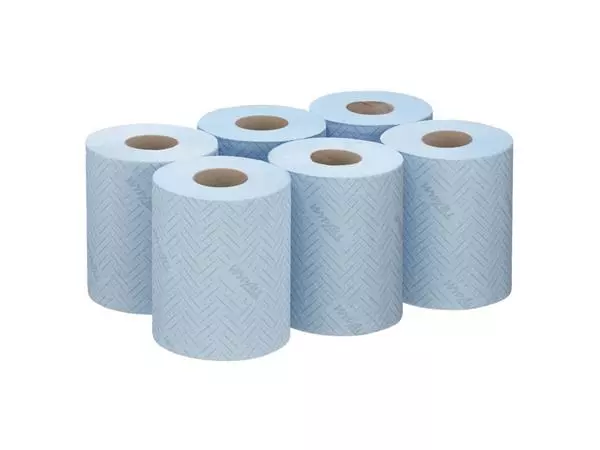 Een Poetsrol WypAll L10 1-laags 18,3cm106m 6 rollen à 280 vel blauw 6220 koop je bij Kantorice office & business supplies