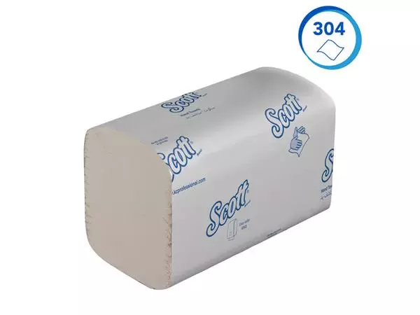 Een Handdoek Scott i-vouw 1-laags 21x20cm wit 15x304stuks 6689 koop je bij De Joma BV