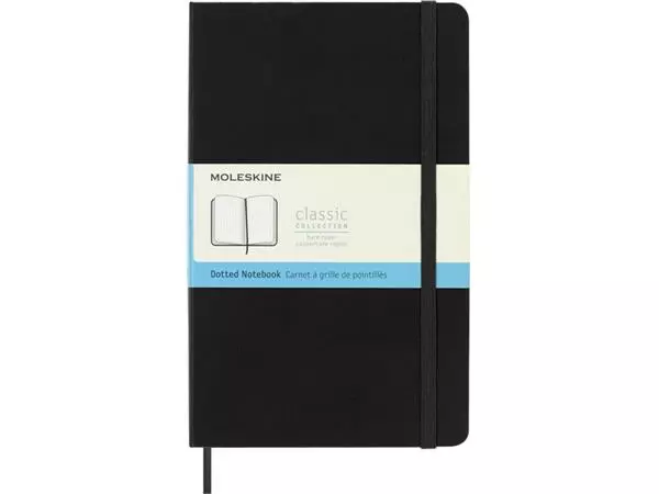 Een Notitieboek Moleskine large 130x210mm dots hard cover zwart koop je bij WinkelVolWinkels