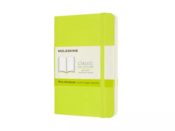 Buy your Notitieboek Moleskine pocket 90x140mm blanco soft cover lemon green at QuickOffice BV