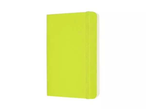 Een Notitieboek Moleskine pocket 90x140mm blanco soft cover lemon green koop je bij Deska Alles voor Kantoor