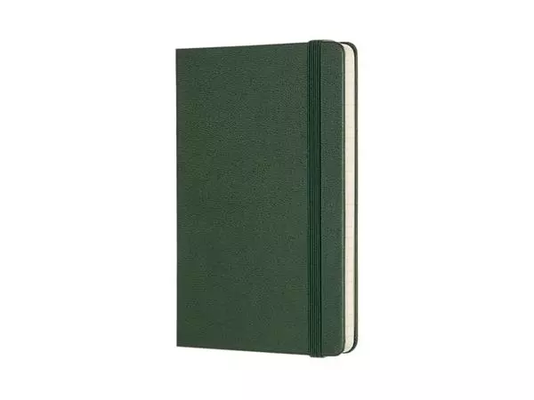 Een Notitieboek Moleskine pocket 90x140mm ruit 5x5mm hard cover myrtle green koop je bij Continu Kantoor