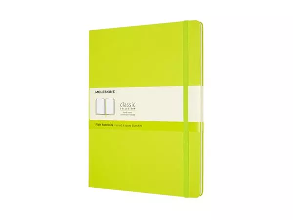 Een Notitieboek Moleskine XL 190x250mm blanco hard cover lemon green koop je bij Zevenbergen de project- en kantoorinrichters bv