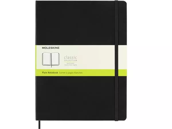 Een Carnet Moleskine XL 190x250mm uni couverture rigide noir koop je bij QuickOffice BV