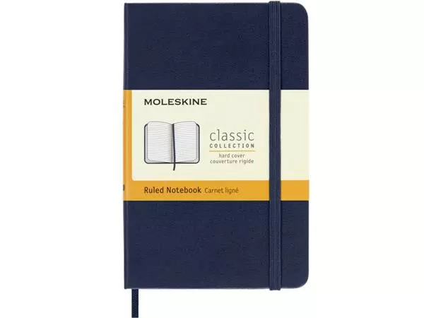 Een Notitieboek Moleskine pocket 90x140mm lijn hard cover sapphire blue koop je bij QuickOffice BV