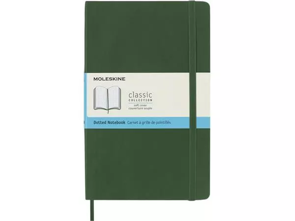 Een Notitieboek Moleskine large 130x210mm dots soft cover myrtle green koop je bij QuickOffice BV