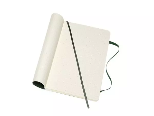 Een Notitieboek Moleskine large 130x210mm dots soft cover myrtle green koop je bij De Joma BV