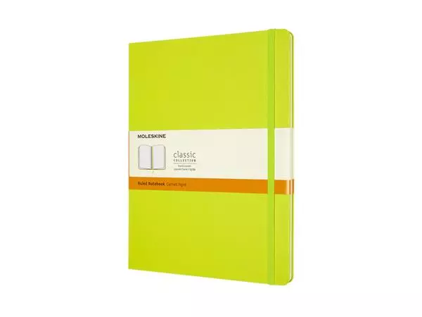 Een Notitieboek Moleskine XL 190x250mm lijn hard cover lemon green koop je bij Clippz! Office Supplies