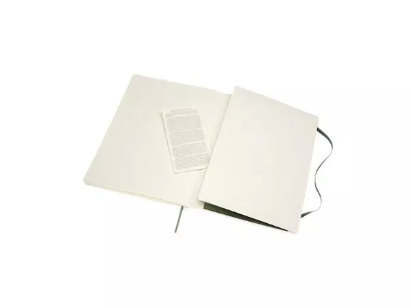 Een Notitieboek Moleskine XL 190x250mm blanco soft cover myrtle green koop je bij Draais.com