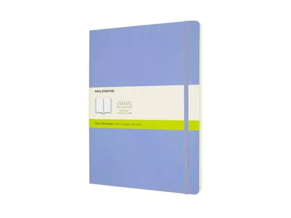 Een Notitieboek Moleskine XL 190x250mm blanco soft cover hydrangea blue koop je bij "De Waal" Kantoor Efficiency