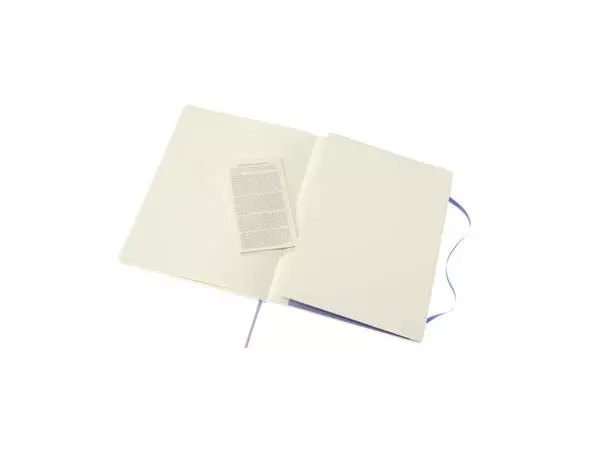 Een Notitieboek Moleskine XL 190x250mm blanco soft cover hydrangea blue koop je bij Continu Kantoor