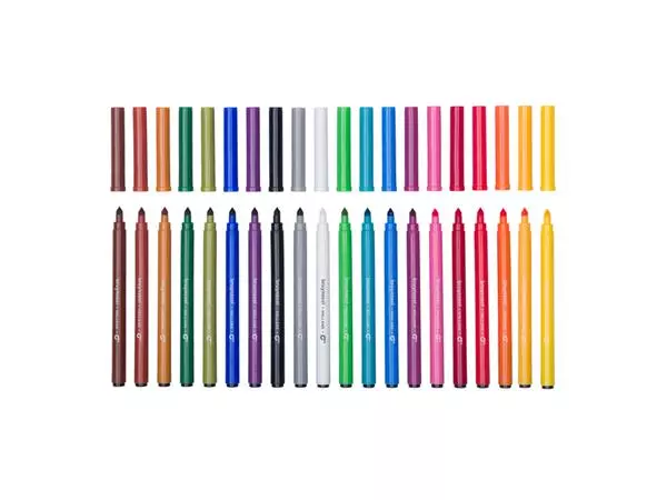 Een Viltstift Bruynzeel Super Point set á 20 kleuren koop je bij Kantorice office & business supplies