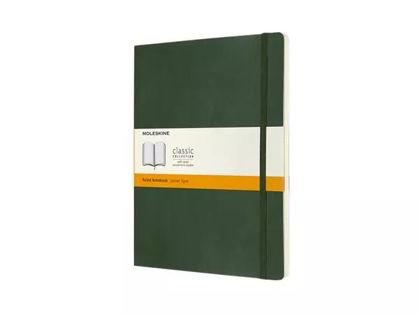 Buy your Notitieboek Moleskine XL 190x250mm lijn soft cover myrtle green at QuickOffice BV