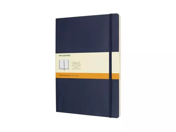 Notitieboek Moleskine XL 190x250mm lijn soft cover sapphire blue