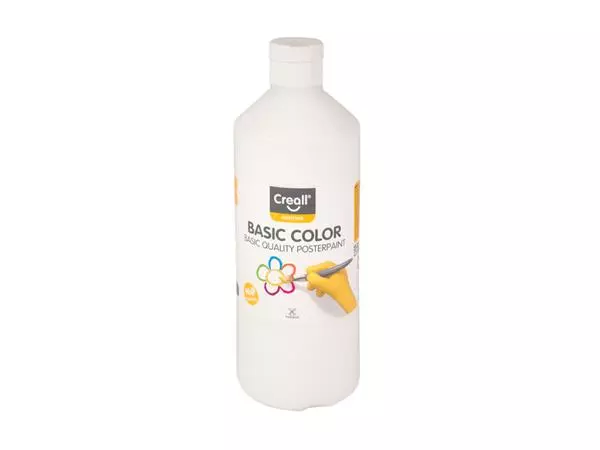 Een Plakkaatverf Creall basic wit 500ml koop je bij van Kerkvoorde & Hollander B.V.