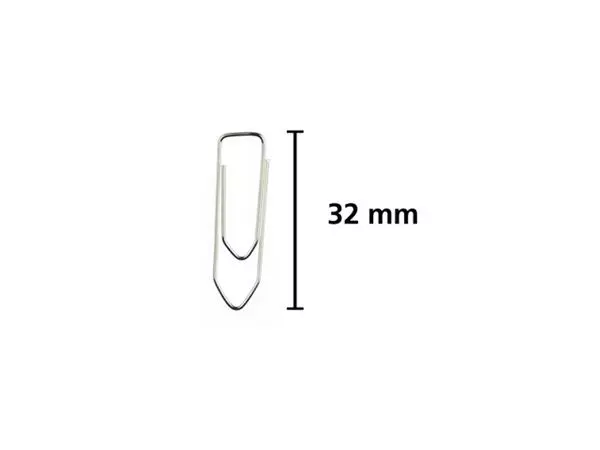 Een Paperclip Kangaro 32mm hoekig verzinkt doos à 100 stuks koop je bij Draais.com