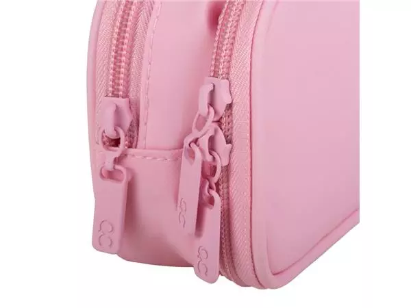 Een Pennenetui Quattro Colori rechthoekig 2-delig 22x11x7cm Rosa Confetto koop je bij Draais.com