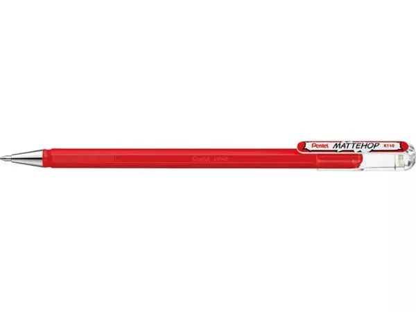 Een Gelschrijver Pentel K110 Mattehop medium rood koop je bij Zevenbergen de project- en kantoorinrichters bv