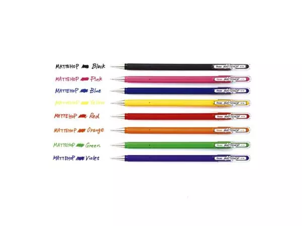 Een Gelschrijver Pentel Mattehop K110 geel 0.5mm koop je bij De Rijk Kantoorshop