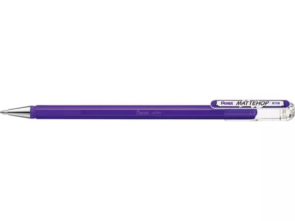 Een Gelschrijver Pentel K110 Mattehop medium violet koop je bij D. Sonneveld B.V.