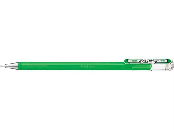 Een Gelschrijver Pentel K110 Mattehop medium groen koop je bij Deska Alles voor Kantoor