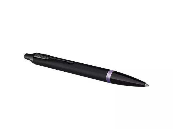 Een Balpen Parker IM black purple vibrant ring medium blister à 1 stuk koop je bij All Office Kuipers BV